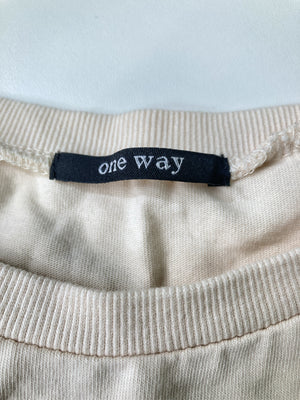One Way/ワンウェイ/Tシャツ/カットソー/トップス/ベージュ/M