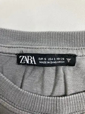 ZARA/ザラ/Tシャツ/カットソー/トップス/グレー/S