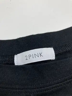 2PINK/ツーピンク/Tシャツ/カットソー/トップス/ブラック/L   バスト86～94  身長154～162