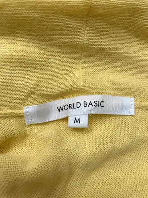 WORLD BASIC/カーディガン/ボレロ/トップス/イエロー/M