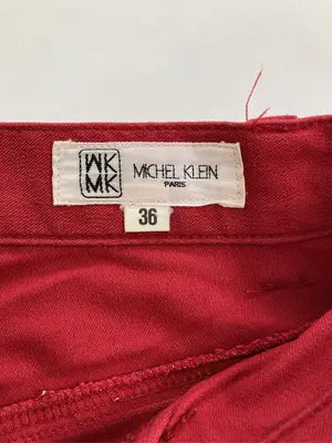 MICHEL KLEIN/ミッシェルクラン/チノパンツ/パンツ/レッド/36