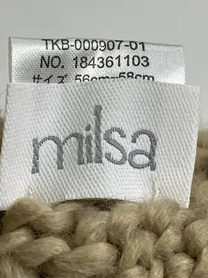 milsa/ミルサ/ニットキャップ/ビーニー/帽子/ベージュ/56cm-58cm