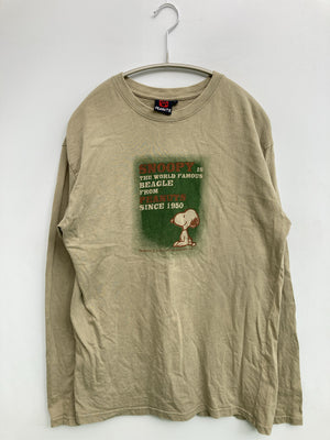 PEANUTS/ピーナッツ/Tシャツ/カットソー/トップス/ベージュ/L