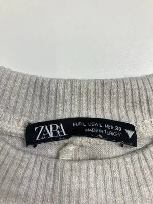 ZARA/ザラ/Tシャツ/カットソー/トップス/グレー/L