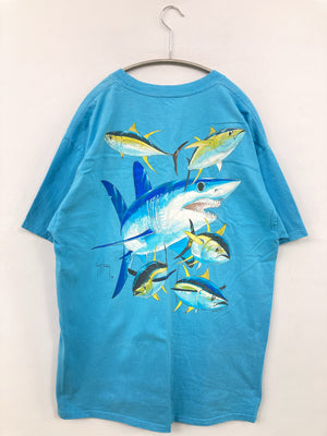 Tシャツ/カットソー/トップス/ブルー/L