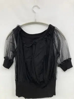 clear/クリア/Tシャツ/カットソー/トップス/ブラック/F