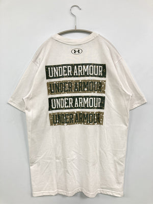 UNDER ARMOUR/アンダーアーマー/Tシャツ/カットソー/トップス/ホワイト/M