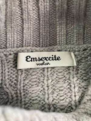 ems excite/エムズエキサイト/ニット/セーター/トップス/グレー/M