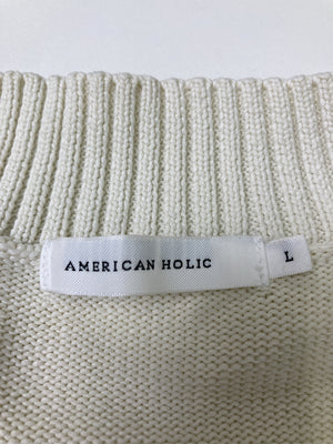 AMERICAN HOLIC/アメリカンホリック/ニット/セーター/トップス/アイボリー/L
