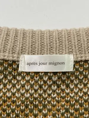 apres jour mignon/アプレジュールミニョン/ニット/セーター/トップス/ブラウン/LL