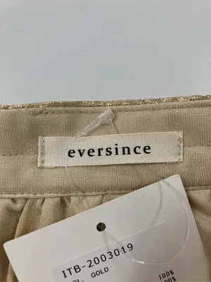 eversince/ショート/ミニスカート/スカート/ゴールド/S