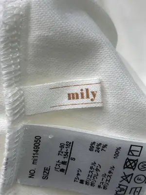 mily bilet/Tシャツ/カットソー/トップス/アイボリー/S