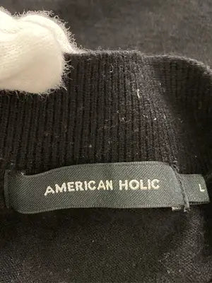 AMERICAN HOLIC/アメリカンホリック/ニット/セーター/トップス/ブラック/L