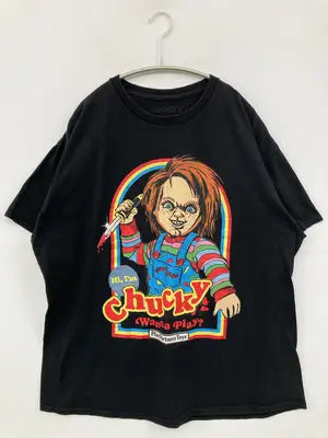 chucky/Tシャツ/カットソー/トップス/ブラック/XL