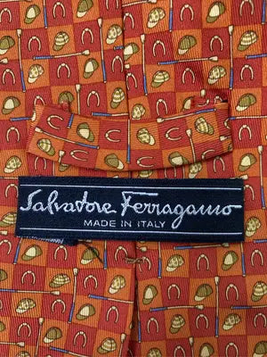 Salvatore Ferragamo/サルヴァトーレフェラガモ/ネクタイ/ファッション雑貨/オレンジ