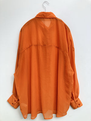 nemne/ネンネ/シャツ/ブラウス/トップス/オレンジ/F