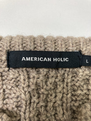 AMERICAN HOLIC/アメリカンホリック/ニット/セーター/トップス/ベージュ/L