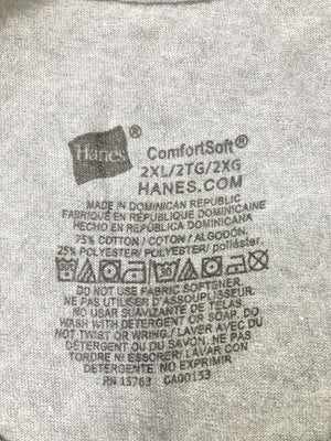 Hanes/ヘインズ/Tシャツ/カットソー/トップス/グレー/2XL