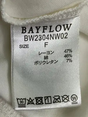 BAYFLOW/ベイフロー/Tシャツ/カットソー/トップス/ホワイト/F