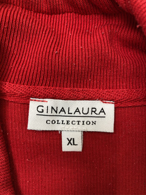 GINALAURA/Tシャツ/カットソー/トップス/レッド/XL