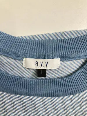 a.v.v/アーヴェヴェ/Tシャツ/カットソー/トップス/スカイブルー/L