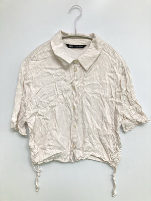 ZARA/ザラ/シャツ/ブラウス/トップス/ホワイト/EUR L/USA L/MEX 30