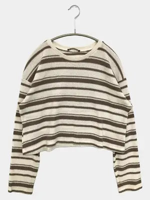 ZARA/ザラ/ニット/セーター/トップス/アイボリー/USA M