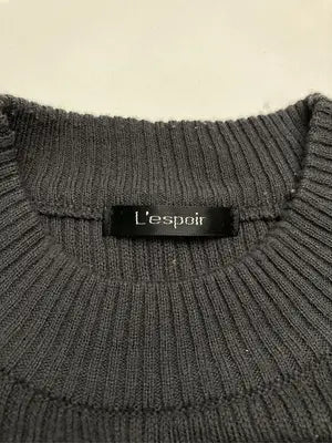 L’espoir/レスポワール/ニット/セーター/トップス/ブラック/L  バスト88～94  身長154～162