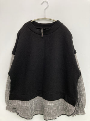 HK WORKS LOMDON/ニット/セーター/トップス/ブラック/L