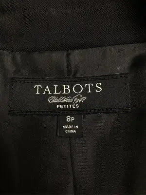 TALBOTS/タルボッツ/テーラードジャケット/ジャケット/アウター/ブラック/8P