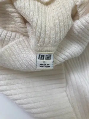UNIQLO/ユニクロ/ニット/セーター/トップス/アイボリー/L