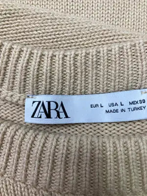 ZARA/ザラ/ニット/セーター/トップス/ベージュ/USA L