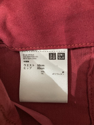 UNIQLO/ユニクロ/ショート/ミニスカート/スカート/レッド/ウエスト58cm　　ヒップ85cm
