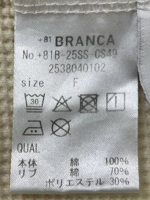 +81 BRANCA/Tシャツ/カットソー/トップス/アイボリー/F
