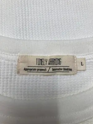TIMELY WARNING/タイムリーワーニング/Tシャツ/カットソー/トップス/ホワイト/L