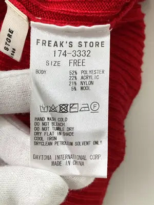 FREAK'S STORE/フリークスストア/ニット/セーター/トップス/レッド/FREE
