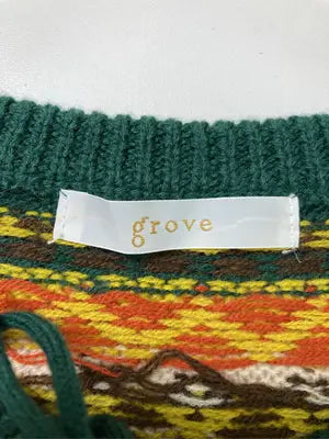 grove/グローブ/ニット/セーター/トップス/グリーン/M