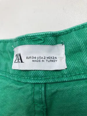 ZARA/ザラ/デニムパンツ/パンツ/グリーン/EUR 34