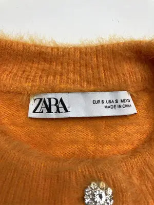 ZARA/ザラ/カーディガン/ボレロ/トップス/オレンジ/S