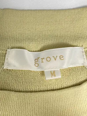 grove/グローブ/ニット/セーター/トップス/イエロー/M