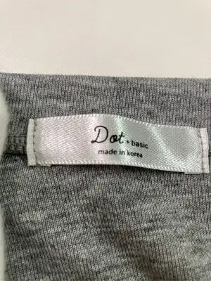 DOT/Tシャツ/カットソー/トップス/グレー