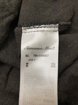 Samansa Mos2/サマンサモスモス/シャツワンピース/ワンピース/ドレス/グレー/F