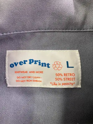OVER PRINT/シャツ/ブラウス/トップス/グレー/L