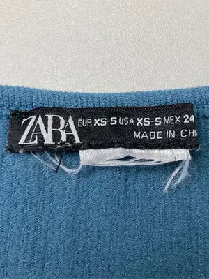 ZARA/ザラ/Tシャツ/カットソー/トップス/ブルー/XS-S