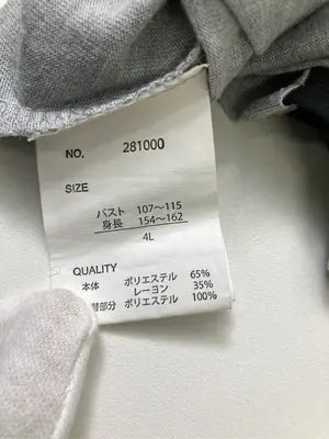 Plein Beaute/Tシャツ/カットソー/トップス/グレー/4L   バスト107～115   身長154～162