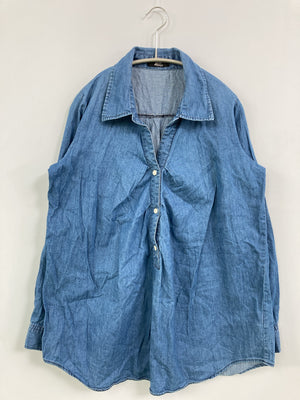 RyuRyu/リュリュ/シャツ/ブラウス/トップス/ブルー/M