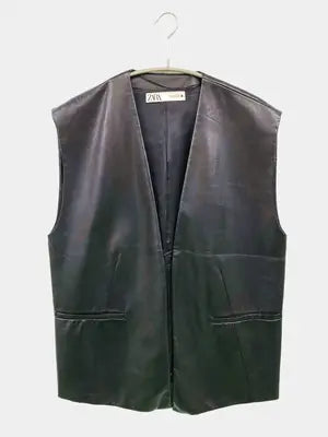ZARA/ザラ/ベスト/トップス/ブラック/USA S