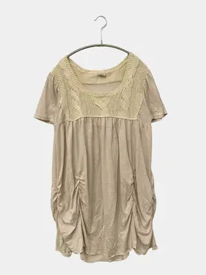 axes femme/アクシーズファム/チュニック/ワンピース/ドレス/ベージュ/M