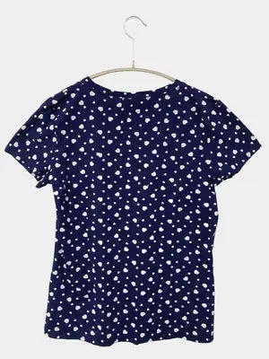 QIU-ME/Tシャツ/カットソー/トップス/ネイビー/P