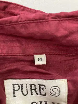 PURE SILK/シャツ/ブラウス/トップス/レッド/M